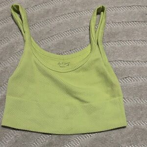 Tilly's Light Green Ribbed Tank Top